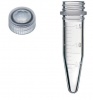 1.5mL Screw Microtubes with Flat O-Ring Screw Caps, Conical, Grad., PP, Sterile, Bulk, 500/pk